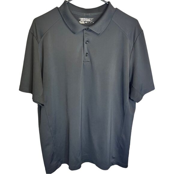 NIKE GOLF Dri Fit Men's BLACK SS Polo Shirt, Size XL - Picture 6 of 14